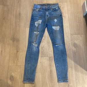 7 For All Mankind The High Waste Ankle Skinny, Size 26